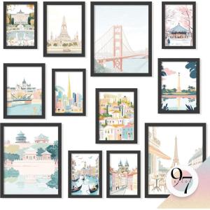 image97 Decor Vintage Travel Posters Wall Art  Retro Travel Decor For Home Traveling Art Prints For Wall Around The World Destination Pictures Famous City Artwork For Classroom Decoration Unframed