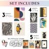 image97 Decor Eclectic Wall Art Framed  Modern Maximalist Wall Decor Unique Colorful Prints For Wall Decorations Aesthetic Pictures Retro Framed Gallery Wall Art Set Artsy Room Posters For Home Bedroom BLACK FRAME