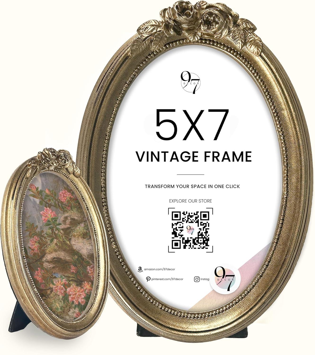 image97 Decor Gold Oval Frame 8x10  Gold Vintage Picture Frames 8x10 Antique Ornate Frames 8 X 10 With Glass Front For Tabletop Photo Display And Wall Hanging Golden Rose Frame 8 By 10Rose Oval