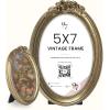 image97 Decor Gold Oval Frame 8x10  Gold Vintage Picture Frames 8x10 Antique Ornate Frames 8 X 10 With Glass Front For Tabletop Photo Display And Wall Hanging Golden Rose Frame 8 By 10Rose Oval