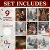 image97 Decor Vintage Christmas Prints Unframed  Rustic Christmas Wall Art Winter Pictures Wall Decor Aesthetic Pine Tree Prints Reindeer Poster Xmas Artwork Santa Photo Holiday Decorations For BedroomVintage 9Pcs