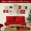 image97 Decor Vintage Christmas Prints Unframed  Rustic Christmas Wall Art Winter Pictures Wall Decor Aesthetic Pine Tree Prints Reindeer Poster Xmas Artwork Santa Photo Holiday Decorations For BedroomChristmas 12Pcs