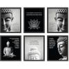 image97 Decor FRAMED Buddha Decor for Home  Buddha Wall Art Prints Inspirational Buddhist Quotes Poster Buddhism Art Pictures Zen Meditation for Bedroom Office Yoga Room Decorations BLACK FRAME