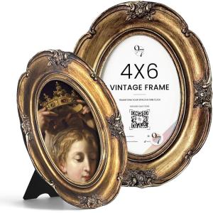 image97 Decor Gold Oval Frame 8x10  Gold Vintage Picture Frames 8x10 Antique Ornate Frames 8 X 10 With Glass Front For Tabletop Photo Display And Wall Hanging Golden Rose Frame 8 By 10Brozne Oval