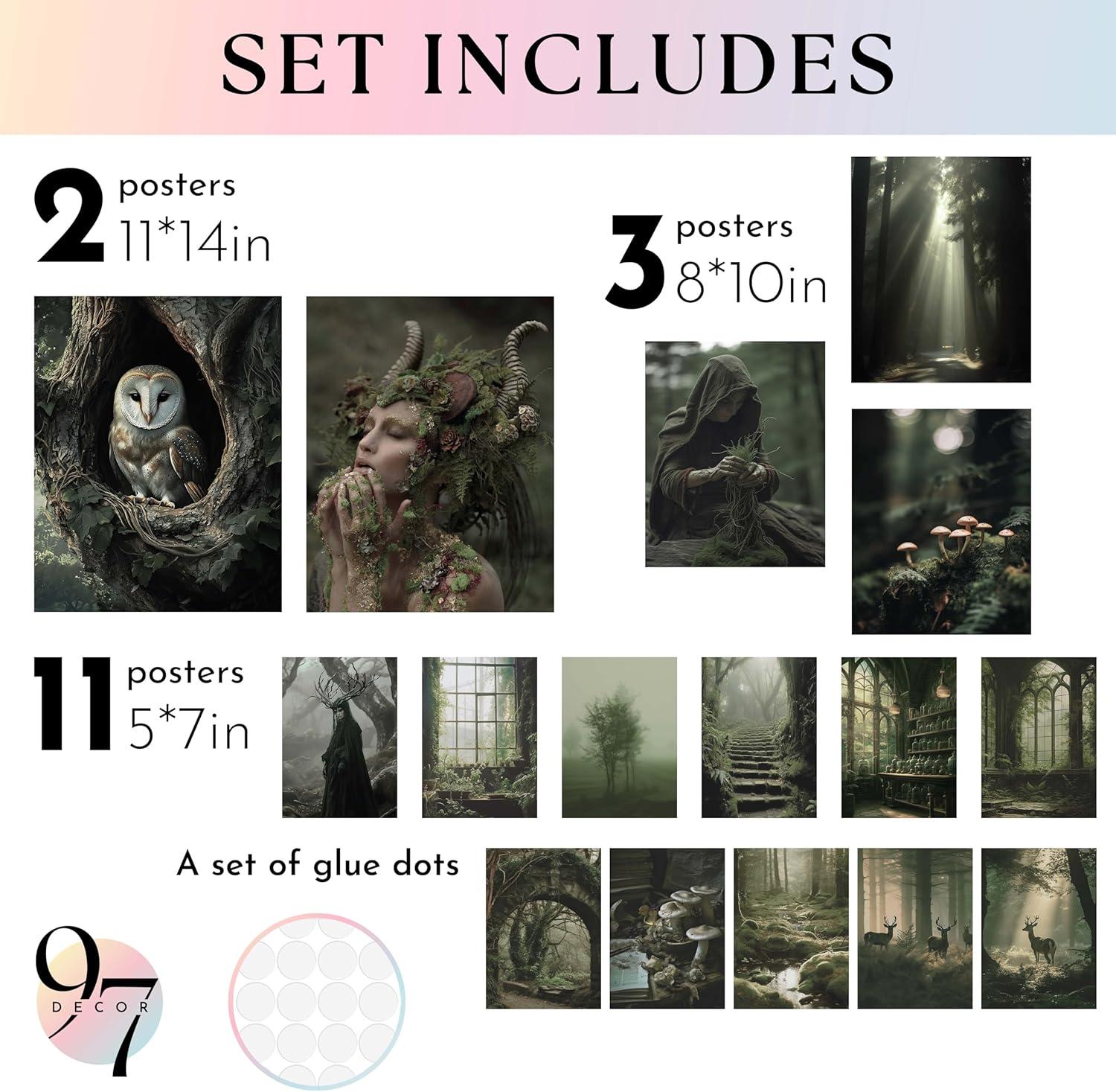 image97 Decor FRAMED Cottagecore Wall Decor  Vintage Fairycore Decorations Boho Fairy Room Fantasy Prints Nature Earthy Posters For Room Aesthetic Mushroom Cottage Core Wall Art For Dorm Bedroom BEIGE FRAMEGoblincore