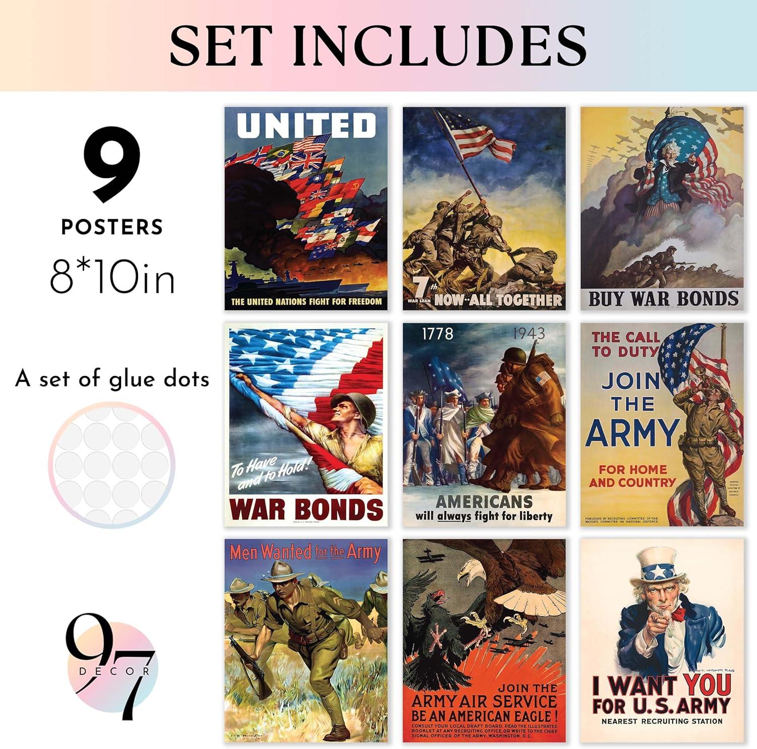 image97 Decor FRAMED Vintage WW2 Poster  Us History Posters for Classroom Decorations World War 2 Propaganda Pictures World War II Army Art Prints WW2 Memorabilia Military Wall Decor for Men BLACK FRAMEWW2