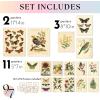 image97 Decor FRAMED Vintage Botanical Wall Art Decor  Large Plant Posters For Room Aesthetic Vintage Botanical Prints Nature Wall Decor Floral Pictures Butterfly Bird Art For Home Bedroom BEIGE FRAMEBotanical