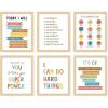 image97 DECOR FRAMED Kids Affirmation Wall Decor  Positive Affirmations for Kids Decor Affirmation Art Prints Nursery Pictures Colorful Inspirational Quotes Posters for Classroom Playroom Decor BEIGE FRAMEKid Affirmation