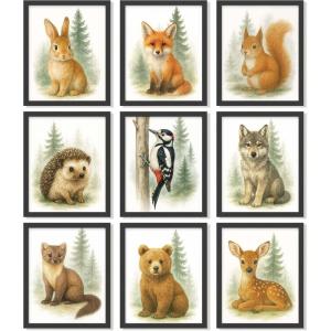 image97 Decor FRAMED Vintage WW2 Poster  Us History Posters for Classroom Decorations World War 2 Propaganda Pictures World War II Army Art Prints WW2 Memorabilia Military Wall Decor for Men BLACK FRAMEWoodland Animal