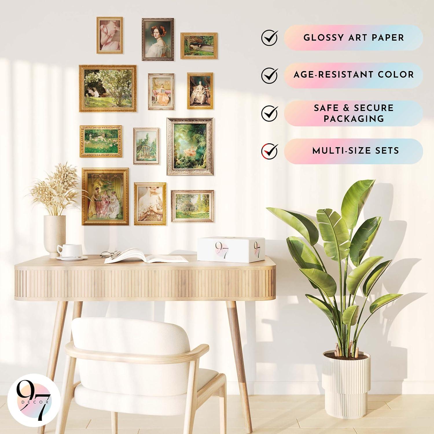 image97 Decor FRAMED Vintage Victorian Decor for Home  Coquette Vintage Art Prints Light Victorian Wall Art Classic Maximalist Wall Decorations Old Paintings Woman Portrait Pictures for Bedroom BLACK FRAMEBaroque Victorian Gx8x10