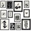 image97 Decor FRAMED Black and White Wall Art  Retro Lucky Poster Black and White Trendy Wall Art Poker Room Decor Funky Art Prints Poker Pictures Ace Of Spades Decor for Bedroom Apartment BLACK FRAME