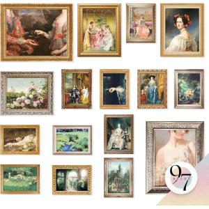 image97 Decor FRAMED Vintage Victorian Decor for Home  Coquette Vintage Art Prints Light Victorian Wall Art Classic Maximalist Wall Decorations Old Paintings Woman Portrait Pictures for Bedroom BLACK FRAMEBaroque Victorian Gx11x14