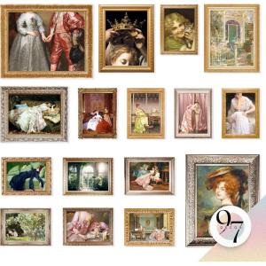 image97 Decor FRAMED Vintage Victorian Decor for Home  Coquette Vintage Art Prints Light Victorian Wall Art Classic Maximalist Wall Decorations Old Paintings Woman Portrait Pictures for Bedroom BLACK FRAMERoyal Victorian Gx11x14