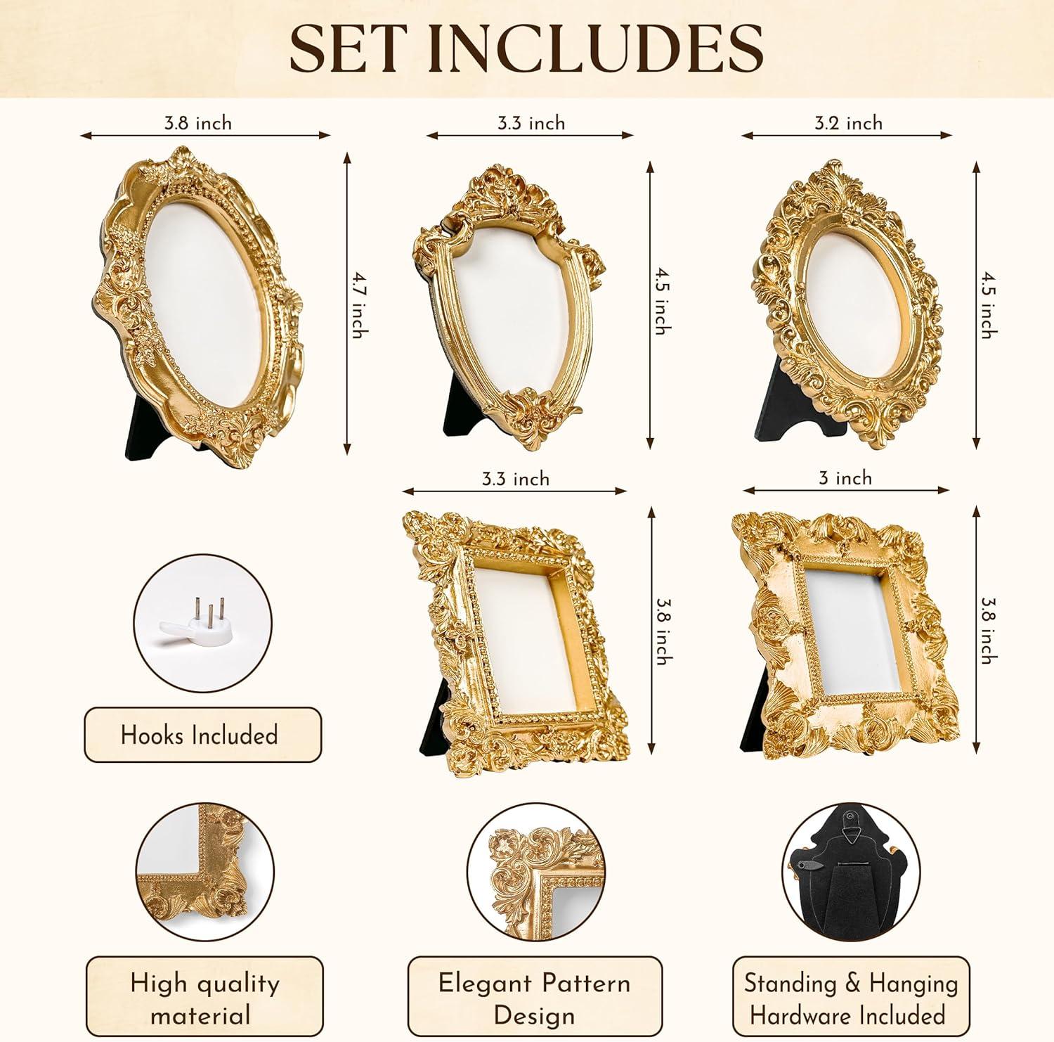 image:image97 Decor Black Vintage Picture Frames 3x3  Mini Round Gothic Picture Frame 3x3 Small Ornate Frame For Table Top And Wall Hanging Handcrafted Resin Goth Home Decor Gallery Wall Art5 Pcs