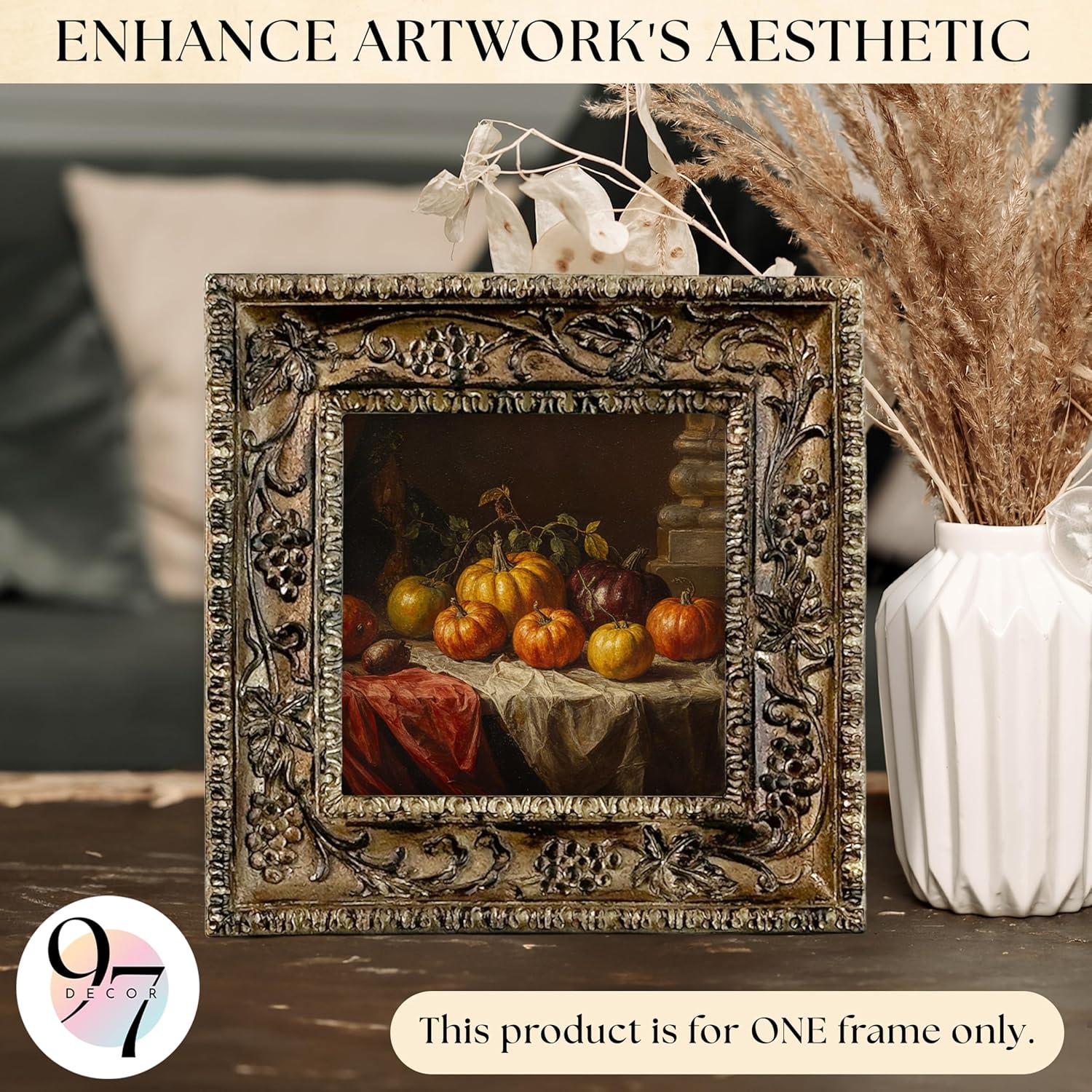 image:image97 Decor Black Vintage Picture Frames 3x3  Mini Round Gothic Picture Frame 3x3 Small Ornate Frame For Table Top And Wall Hanging Handcrafted Resin Goth Home Decor Gallery Wall ArtVictorian Square