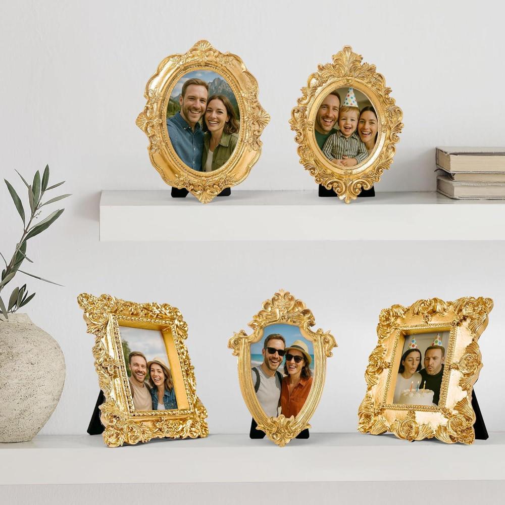 image:image97 Decor Black Vintage Picture Frames 3x3  Mini Round Gothic Picture Frame 3x3 Small Ornate Frame For Table Top And Wall Hanging Handcrafted Resin Goth Home Decor Gallery Wall Art5 Pcs