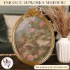 image:image97 Decor Black Vintage Picture Frames 3x3  Mini Round Gothic Picture Frame 3x3 Small Ornate Frame For Table Top And Wall Hanging Handcrafted Resin Goth Home Decor Gallery Wall ArtRose Oval