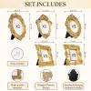 image:image97 Decor Black Vintage Picture Frames 3x3  Mini Round Gothic Picture Frame 3x3 Small Ornate Frame For Table Top And Wall Hanging Handcrafted Resin Goth Home Decor Gallery Wall ArtRose Gold