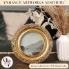 image:image97 Decor Black Vintage Picture Frames 3x3  Mini Round Gothic Picture Frame 3x3 Small Ornate Frame For Table Top And Wall Hanging Handcrafted Resin Goth Home Decor Gallery Wall ArtGolden Round