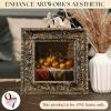 image:image97 Decor Black Vintage Picture Frames 3x3  Mini Round Gothic Picture Frame 3x3 Small Ornate Frame For Table Top And Wall Hanging Handcrafted Resin Goth Home Decor Gallery Wall ArtVictorian Square