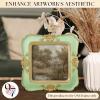 image:image97 Decor Black Vintage Picture Frames 3x3  Mini Round Gothic Picture Frame 3x3 Small Ornate Frame For Table Top And Wall Hanging Handcrafted Resin Goth Home Decor Gallery Wall ArtFrench Baroque Sage Green
