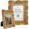 Antique Gold Floral Rectangle