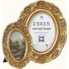 image:image97 Decor Black Vintage Picture Frames 3x3  Mini Round Gothic Picture Frame 3x3 Small Ornate Frame For Table Top And Wall Hanging Handcrafted Resin Goth Home Decor Gallery Wall ArtAntique Gold Floral Oval