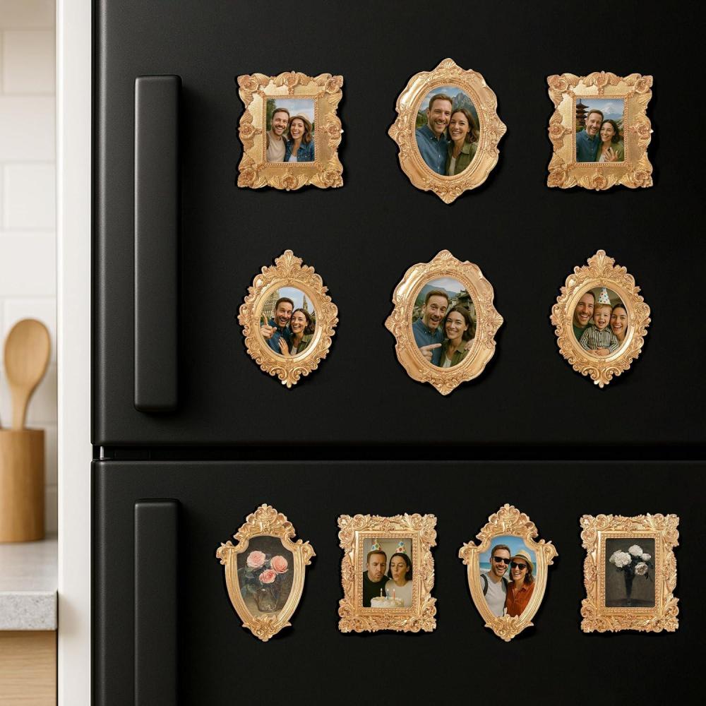 image:image97 Decor Small Gold Picture Frames Set No Standing amp Backing  5 Mini Vintage Frames For Galley Wall Assorted Gold Vintage Picture Frame Bulk Antique Ornate Miniature Frame Nonmagnetic10 PCS