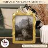 image:image97 Decor Mini 4x4 Round Picture Frame  Circle 4x4 Picture Frame Gold Small Gold Frames 4 Inch For Wall Hanging Antique Home DecorAntique Gold Bowknot
