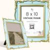 image:image97 Decor Mini 4x4 Round Picture Frame  Circle 4x4 Picture Frame Gold Small Gold Frames 4 Inch For Wall Hanging Antique Home DecorCinderella Blue Gold