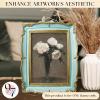 image:image97 Decor Mini 4x4 Round Picture Frame  Circle 4x4 Picture Frame Gold Small Gold Frames 4 Inch For Wall Hanging Antique Home DecorCinderella Blue Gold