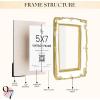 image:image97 Decor Mini 4x4 Round Picture Frame  Circle 4x4 Picture Frame Gold Small Gold Frames 4 Inch For Wall Hanging Antique Home DecorFrench Baroque White
