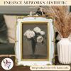 image:image97 Decor Mini 4x4 Round Picture Frame  Circle 4x4 Picture Frame Gold Small Gold Frames 4 Inch For Wall Hanging Antique Home DecorFrench Baroque White