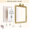 image:image97 Decor Mini 4x4 Round Picture Frame  Circle 4x4 Picture Frame Gold Small Gold Frames 4 Inch For Wall Hanging Antique Home DecorGolden Bow