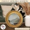 image:image97 Decor Mini 4x4 Round Picture Frame  Circle 4x4 Picture Frame Gold Small Gold Frames 4 Inch For Wall Hanging Antique Home DecorGolden Round