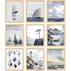 image:image97 Decor FRAMED Coastal Vintage Wall Art  Large Seascape Wall Art Nautical Vintage Wall Decor Retro Sea Landscape Wall Art Prints Antique Sailboat Nautical Art Pictures for Home BedroomBright Coastal 9x8x10
