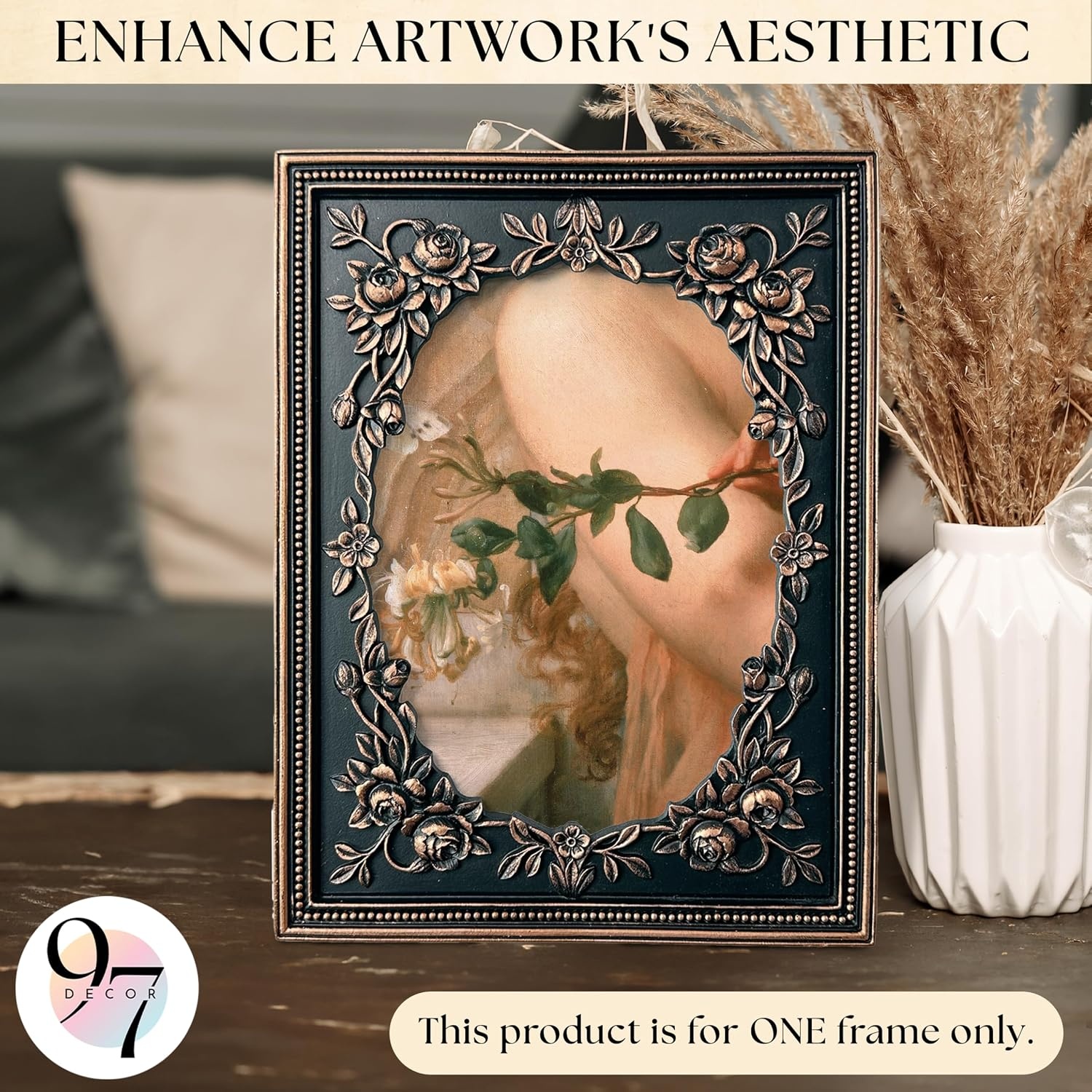 image:image97 Decor Black Vintage Picture Frames 8x10  Handcrafted Resin Antique Frames 8x10 For Tabletop Or Wall Mount Victorian Gothic Wall DecorBlack Victorian