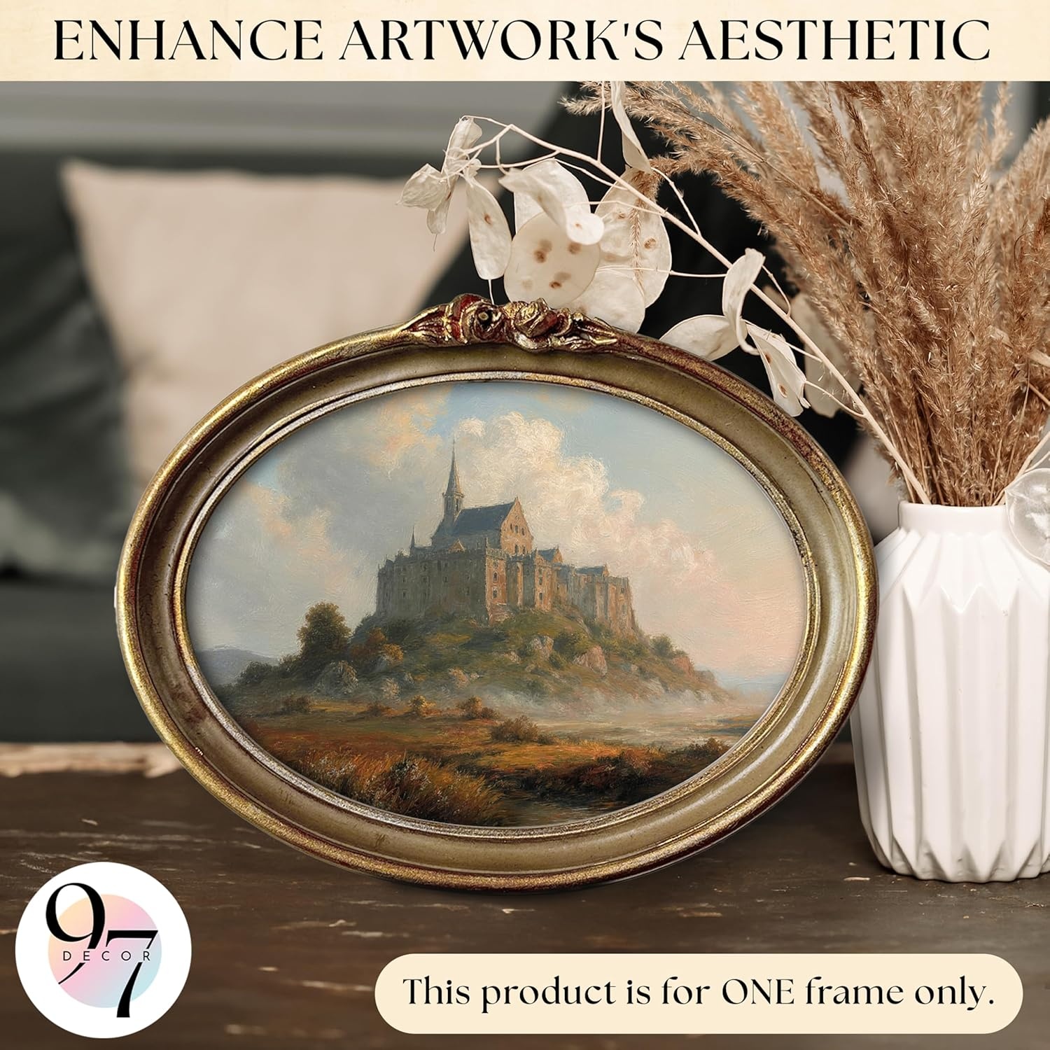 image:image97 Decor Black Vintage Picture Frames 8x10  Handcrafted Resin Antique Frames 8x10 For Tabletop Or Wall Mount Victorian Gothic Wall DecorGolden Rose