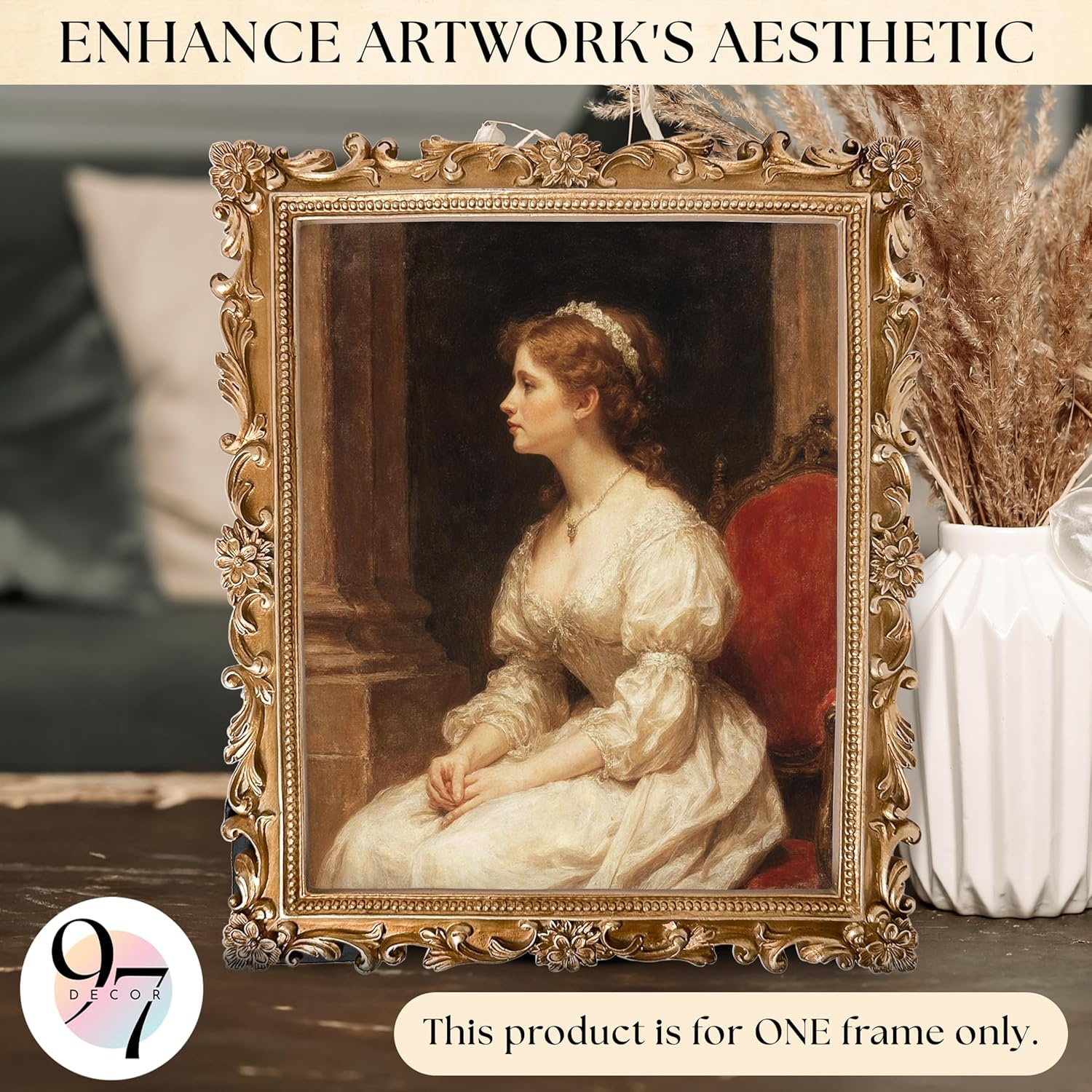 image:image97 Decor Gold Vintage Picture Frames 8x10  Golden Ornate Picture Frames 8 By 10 For Tabletop Display And Wall Hanging Decorative Antique 8x10 Frame Vintage Wall Decor For Home BedroomGold Acanthus Ornate
