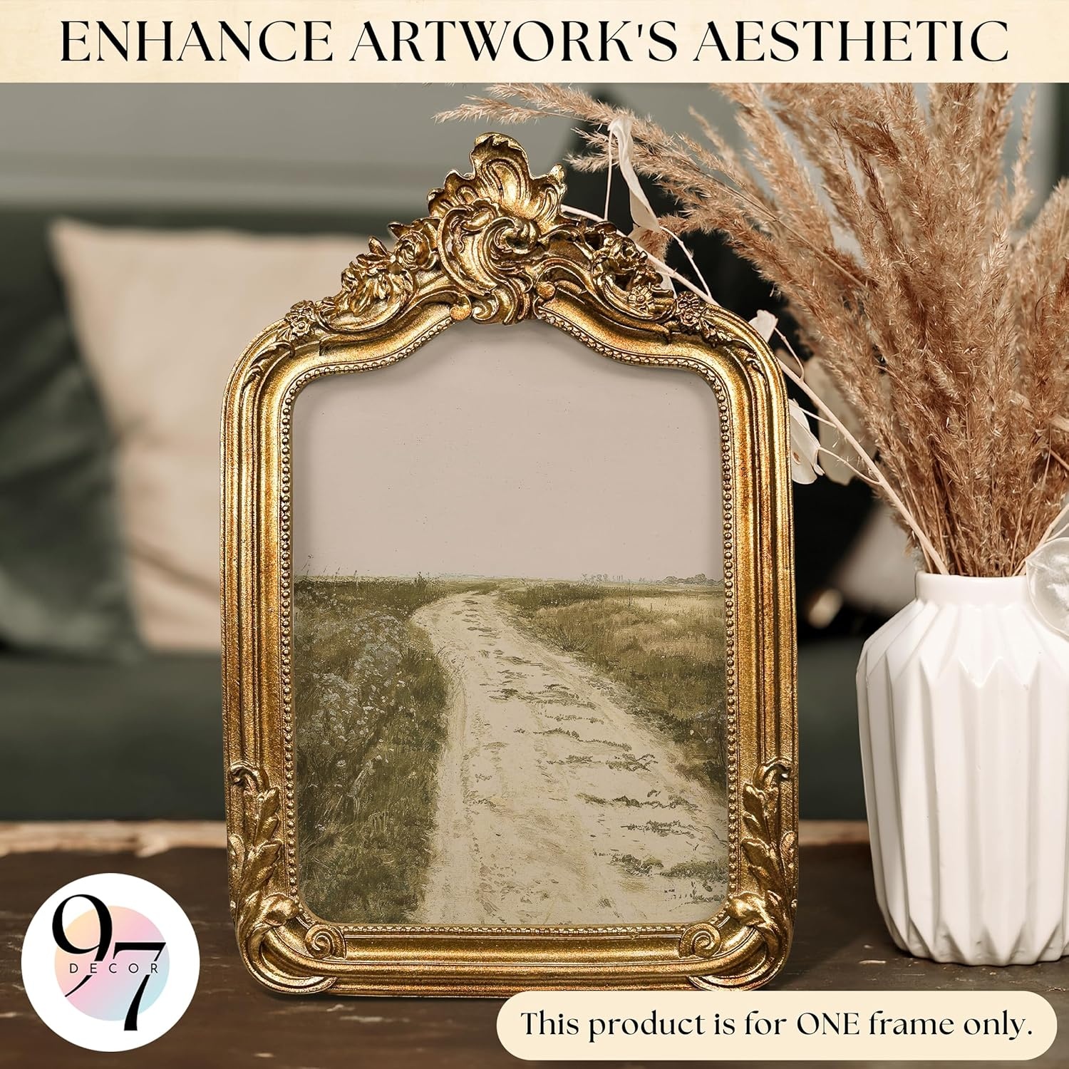 image:image97 Decor Gold Vintage Picture Frames 8x10  Golden Ornate Picture Frames 8 By 10 For Tabletop Display And Wall Hanging Decorative Antique 8x10 Frame Vintage Wall Decor For Home BedroomBaroque