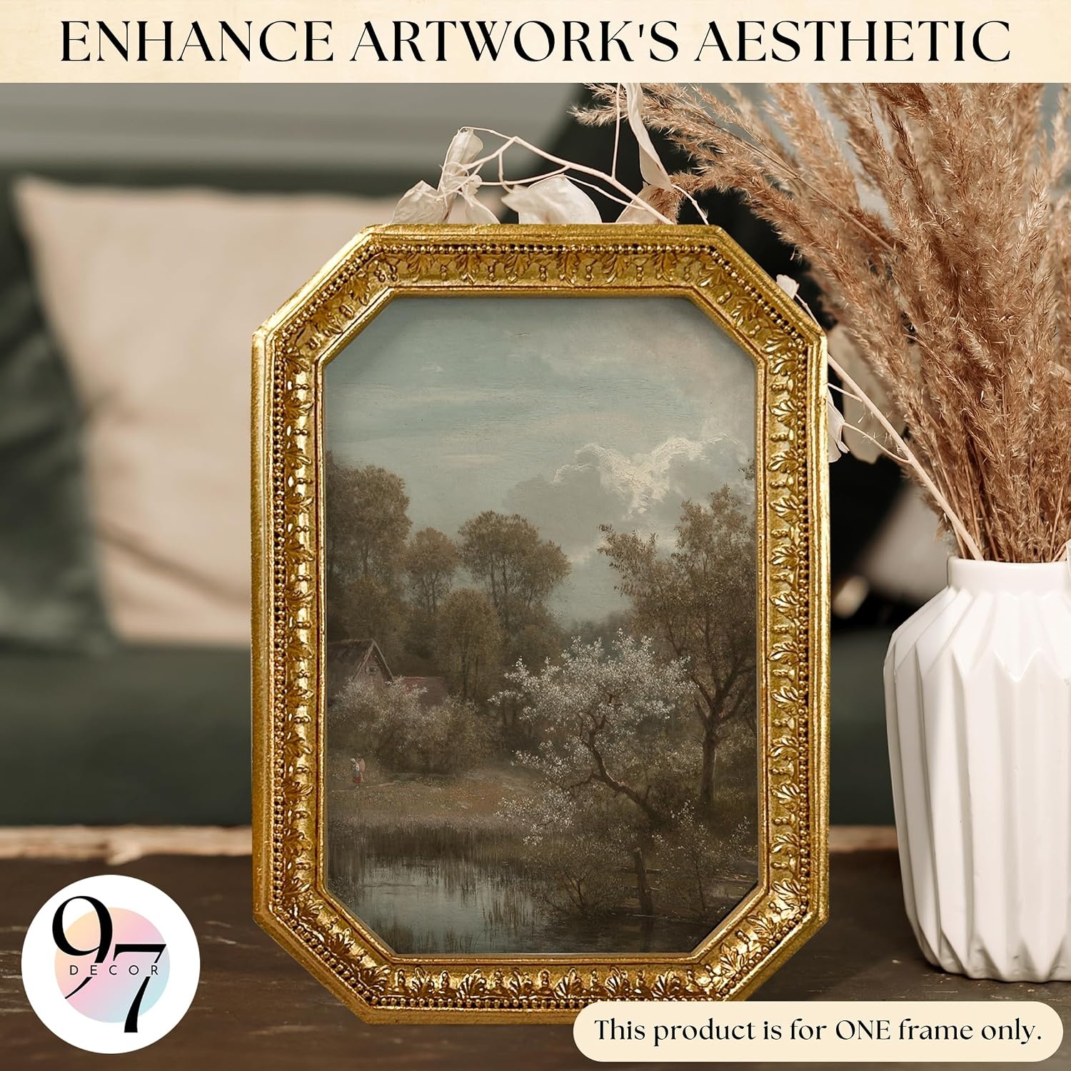 image:image97 Decor Gold Vintage Picture Frames 8x10  Golden Ornate Picture Frames 8 By 10 For Tabletop Display And Wall Hanging Decorative Antique 8x10 Frame Vintage Wall Decor For Home BedroomGold Ornate
