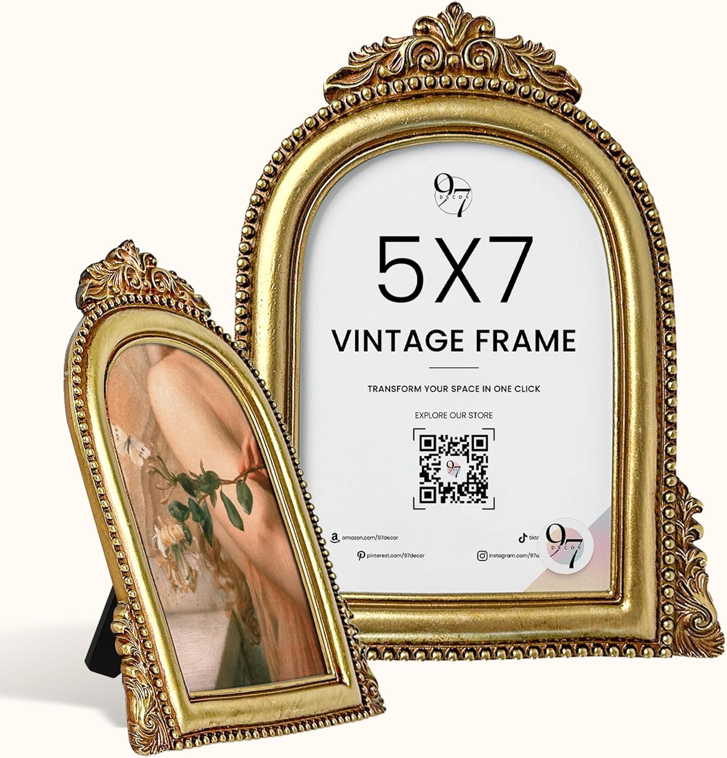 image:image97 Decor Gold Vintage Picture Frames 8x10  Golden Ornate Picture Frames 8 By 10 For Tabletop Display And Wall Hanging Decorative Antique 8x10 Frame Vintage Wall Decor For Home BedroomAntique Gold Arch