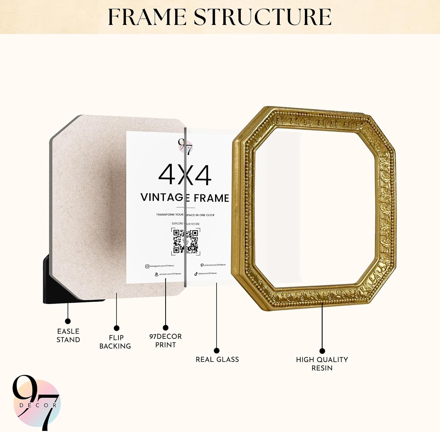 image:image97 Decor Gold Vintage Picture Frames 8x10  Golden Ornate Picture Frames 8 By 10 For Tabletop Display And Wall Hanging Decorative Antique 8x10 Frame Vintage Wall Decor For Home BedroomGold Ornate