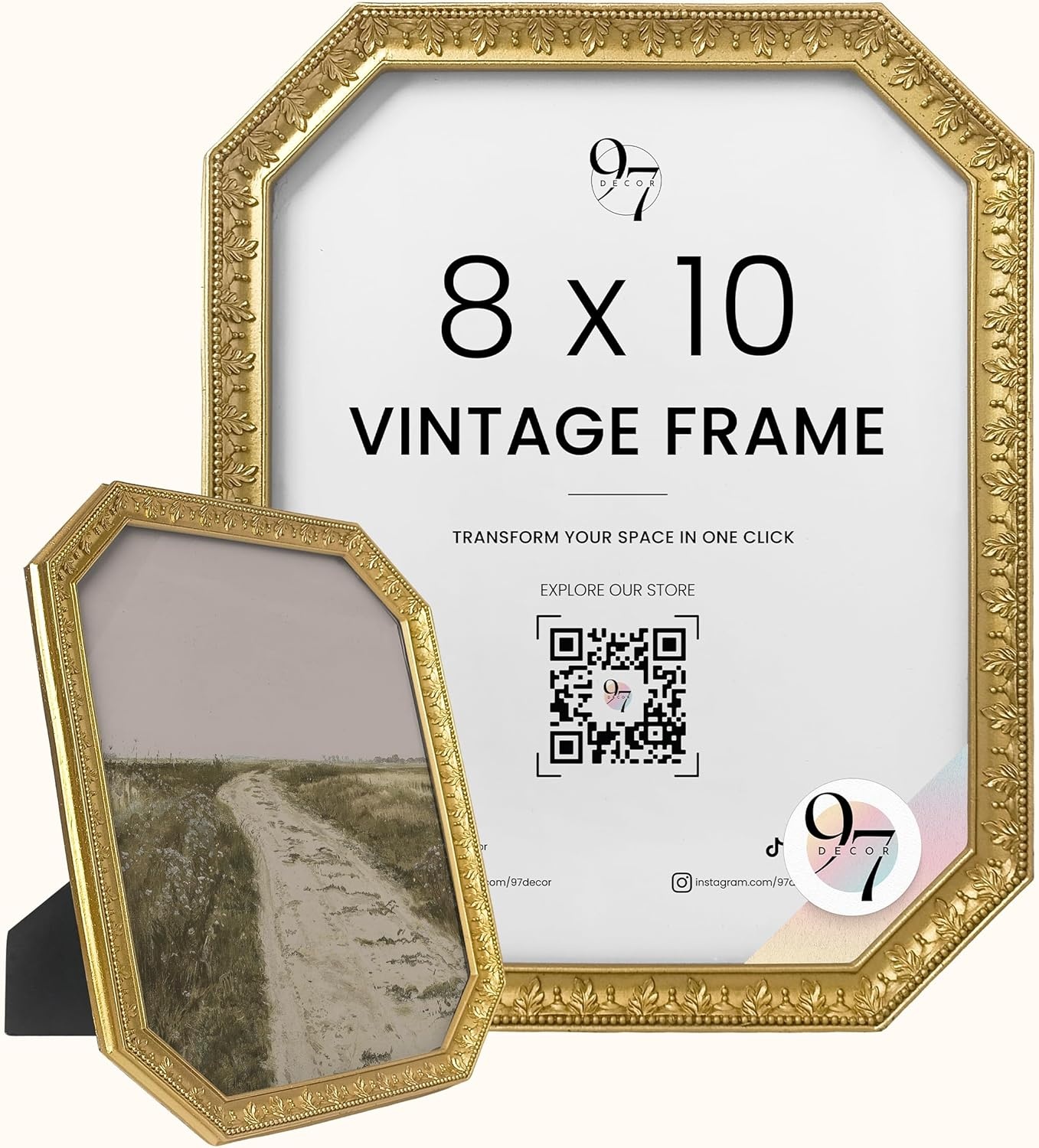 image:image97 Decor Gold Vintage Picture Frames 8x10  Golden Ornate Picture Frames 8 By 10 For Tabletop Display And Wall Hanging Decorative Antique 8x10 Frame Vintage Wall Decor For Home BedroomGold Ornate