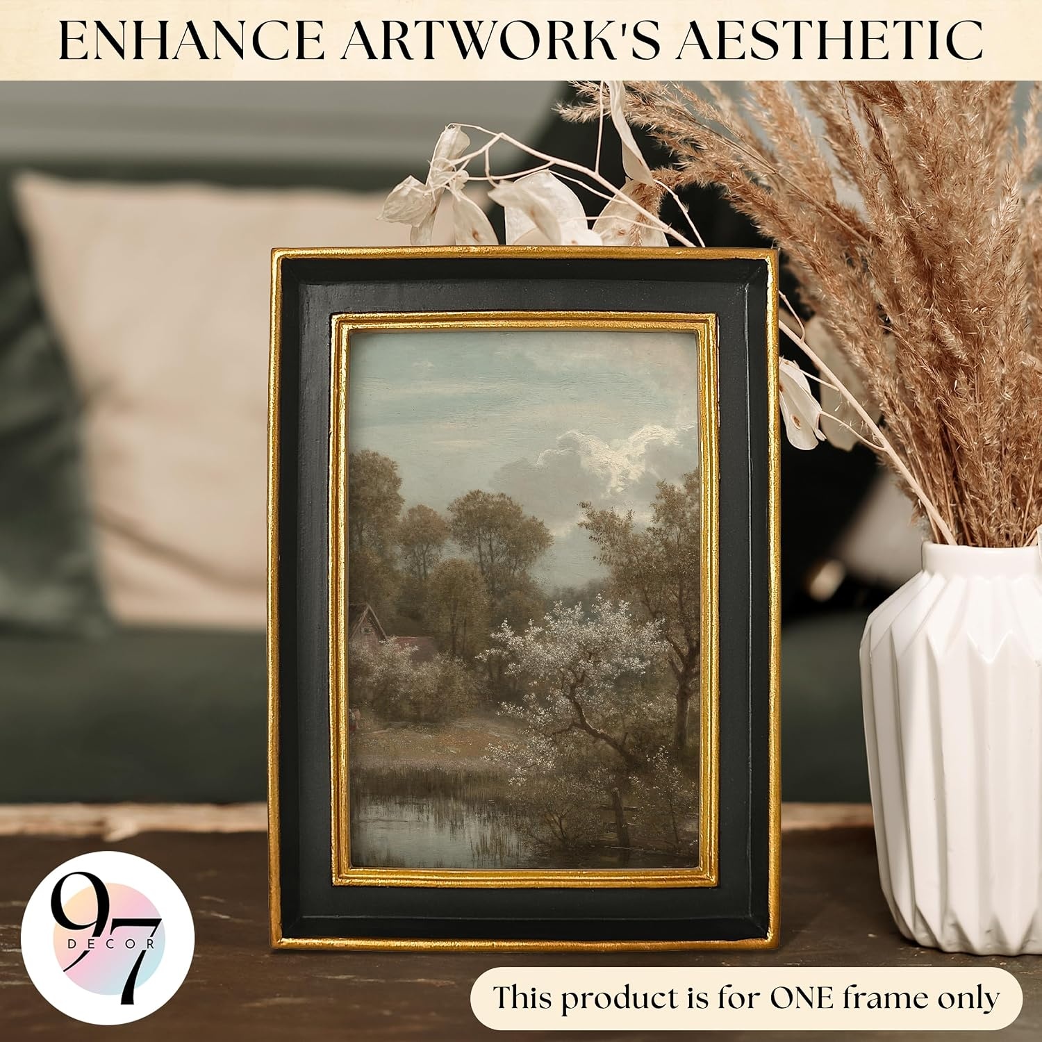 image:image97 Decor Small Round Picture Frames 4x4 Elegant Vintage Frame 4 Inch For Tabletop Wall Hanging Black and Gold Circle Frames 4x4 Gold Frame Antique Wall Decor For HomeBlack Gold Rectangle