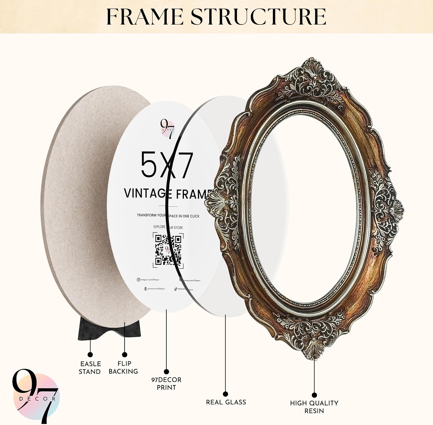 image:image97 Decor Small Round Picture Frames 4x4 Elegant Vintage Frame 4 Inch For Tabletop Wall Hanging Black and Gold Circle Frames 4x4 Gold Frame Antique Wall Decor For HomeBronze Gold