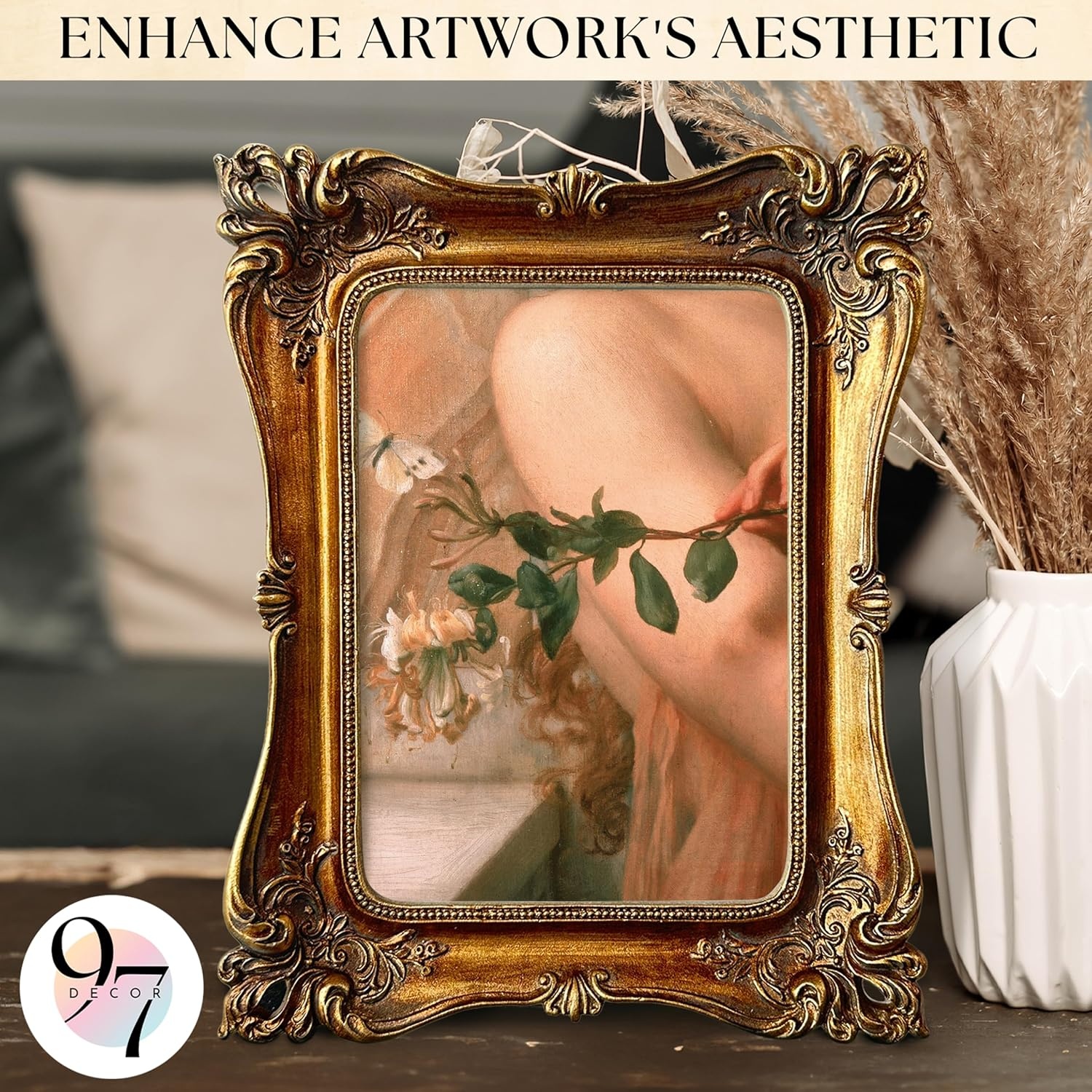 image:image97 Decor Small Round Picture Frames 4x4 Elegant Vintage Frame 4 Inch For Tabletop Wall Hanging Black and Gold Circle Frames 4x4 Gold Frame Antique Wall Decor For HomeRoyal Rectangle