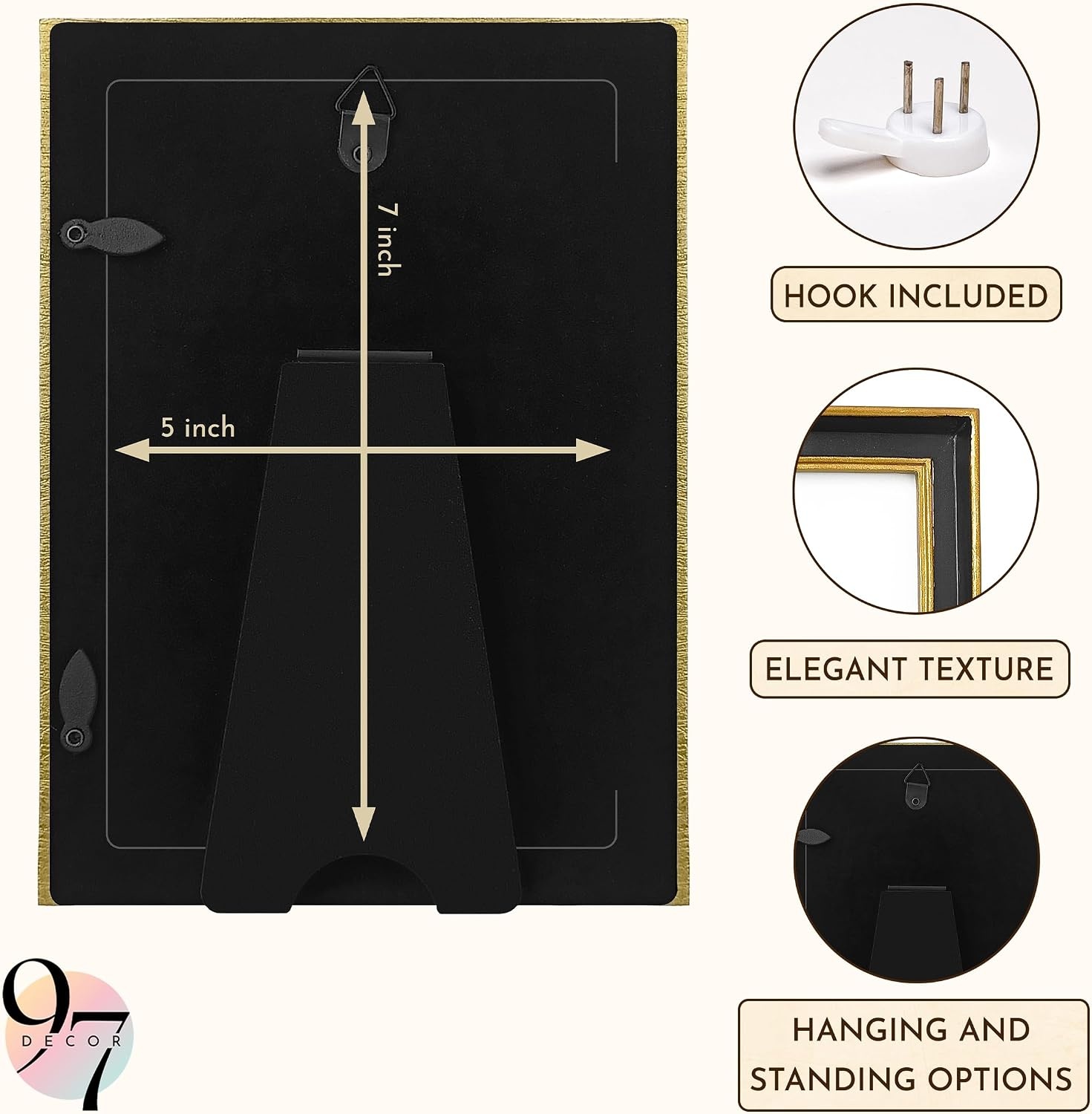 image:image97 Decor Small Round Picture Frames 4x4 Elegant Vintage Frame 4 Inch For Tabletop Wall Hanging Black and Gold Circle Frames 4x4 Gold Frame Antique Wall Decor For HomeBlack Gold Rectangle