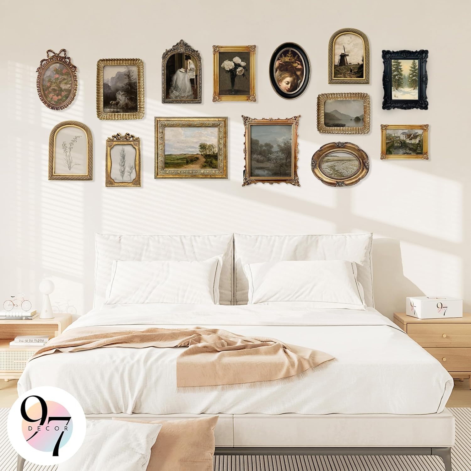 image:image97 Decor Small Round Picture Frames 4x4 Elegant Vintage Frame 4 Inch For Tabletop Wall Hanging Black and Gold Circle Frames 4x4 Gold Frame Antique Wall Decor For HomeBlack Gold Oval