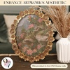 image:image97 Decor Gold Vintage Picture Frames 8x10  Golden Ornate Picture Frames 8 By 10 For Tabletop Display And Wall Hanging Decorative Antique 8x10 Frame Vintage Wall Decor For Home BedroomSculpted Flower Oval